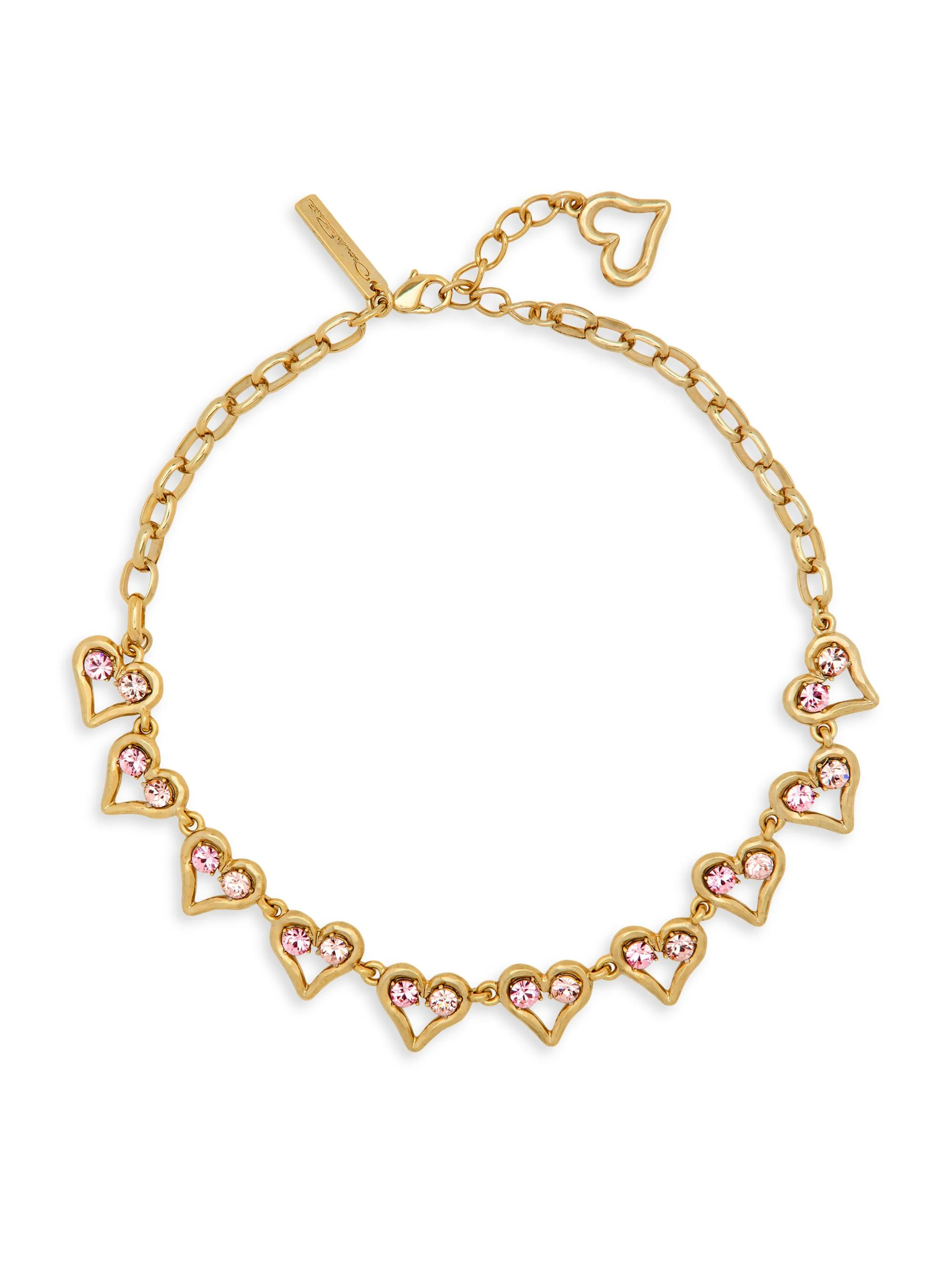 Women's Scramble 14K-Gold-Plated & Glass Crystal Heart Necklace - Rose Multi - 1