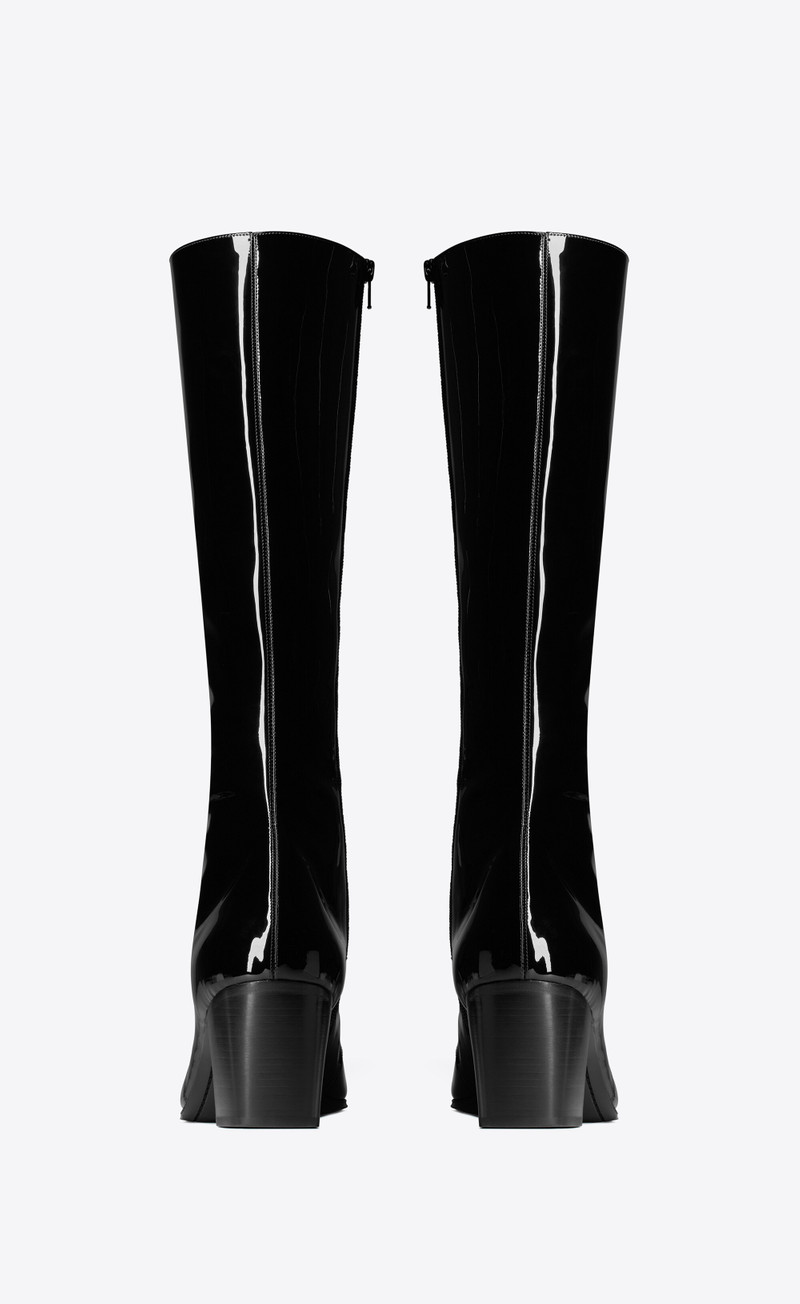 otto zipped boots in patent leather 5