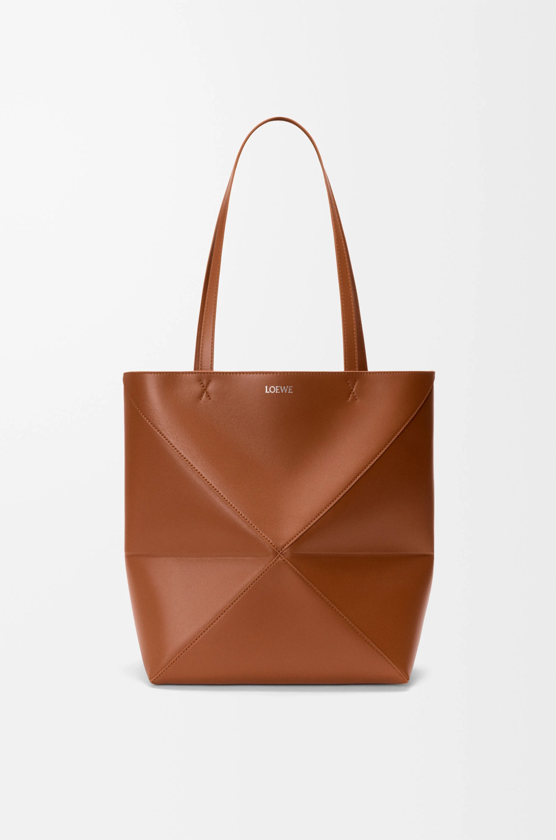 Medium Puzzle Fold tote in shiny calfskin - 1