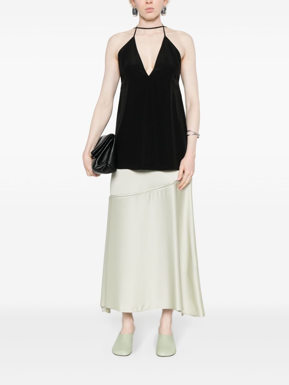 V-neck spaghetti-straps top - 2