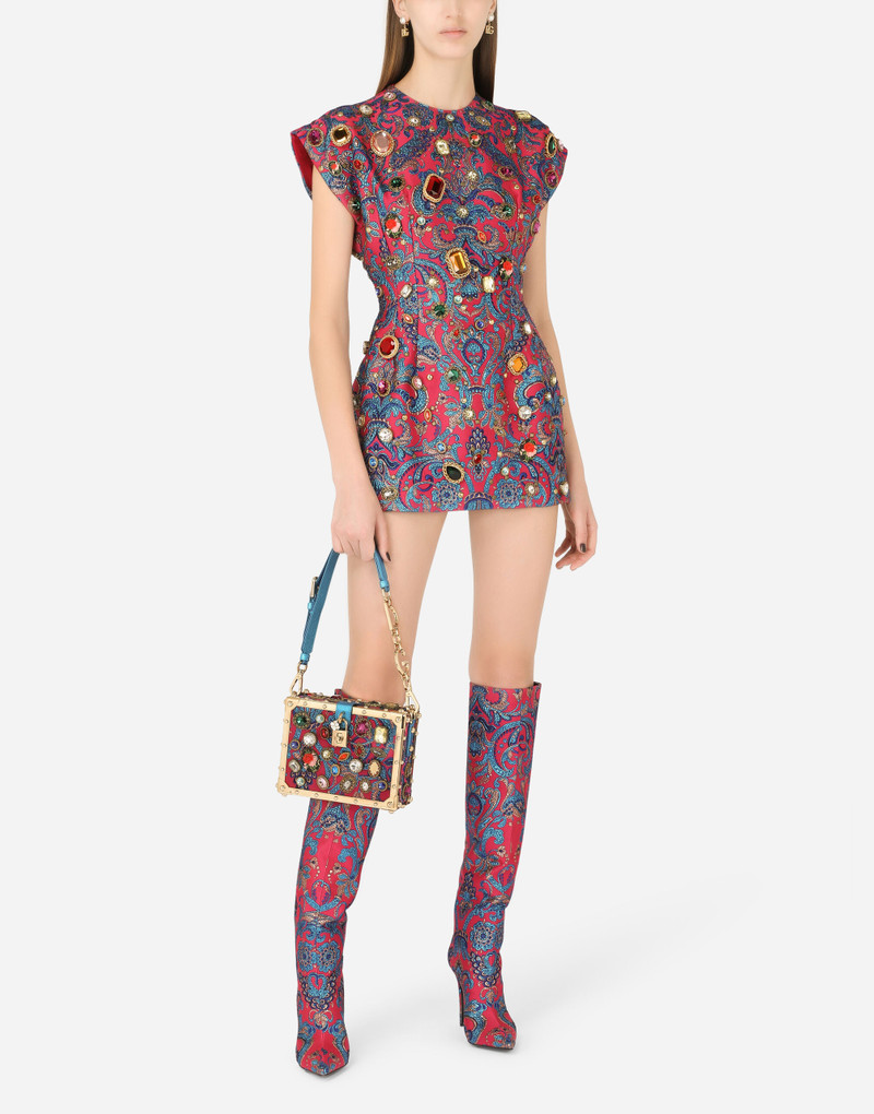 Dolce & Gabbana Jacquard Dolce Box bag with embroidery outlook