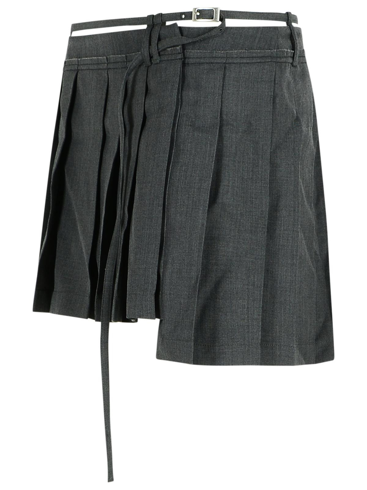 Acne Studios Dark Grey Wool Blend Pleated Skirt Women - 2