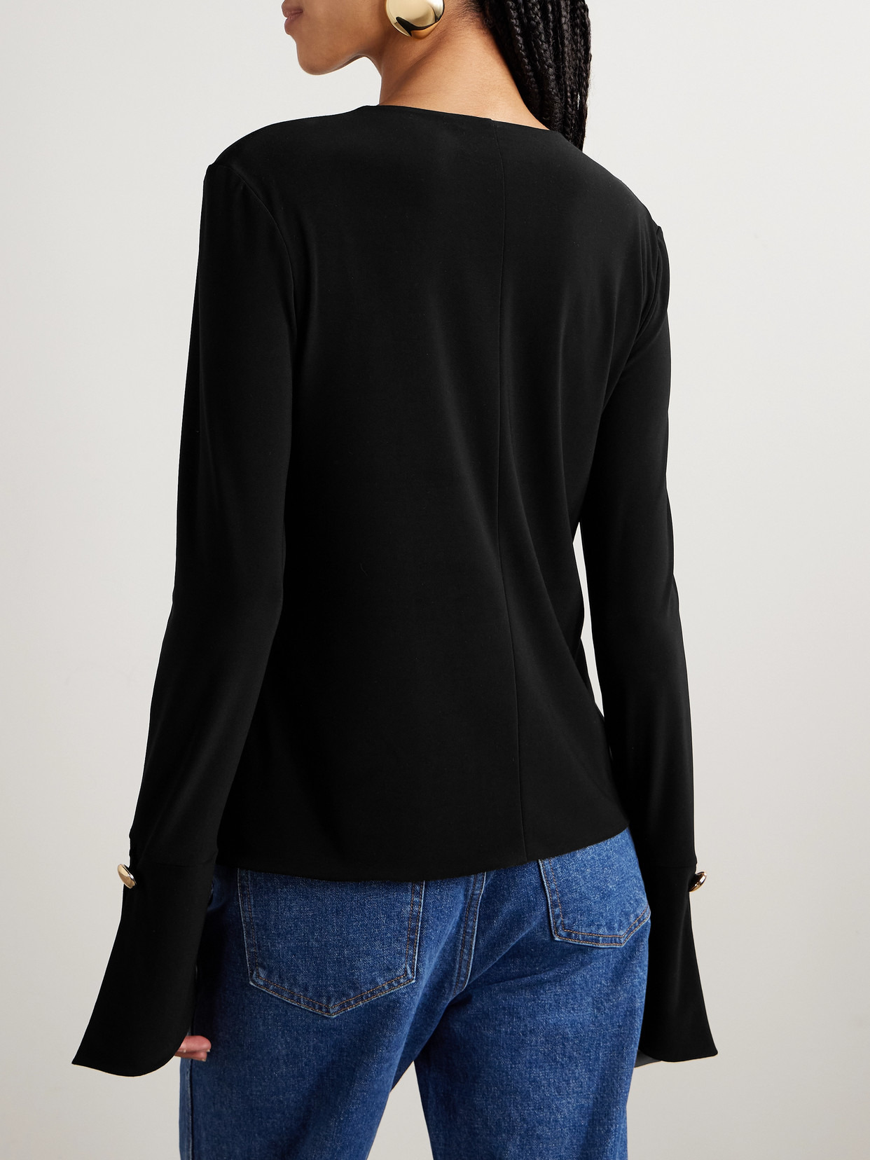 The Marla Cutout Stretch-jersey Top - 3