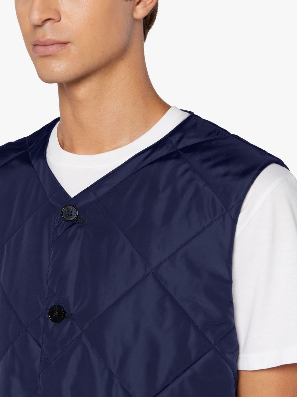 HIG BLUE QUILTED NYLON LINER VEST | GQM-204 - 5