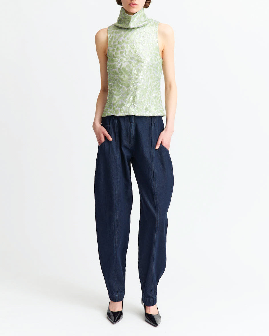 ACARI TOP IN LACE SEQUIN - 2