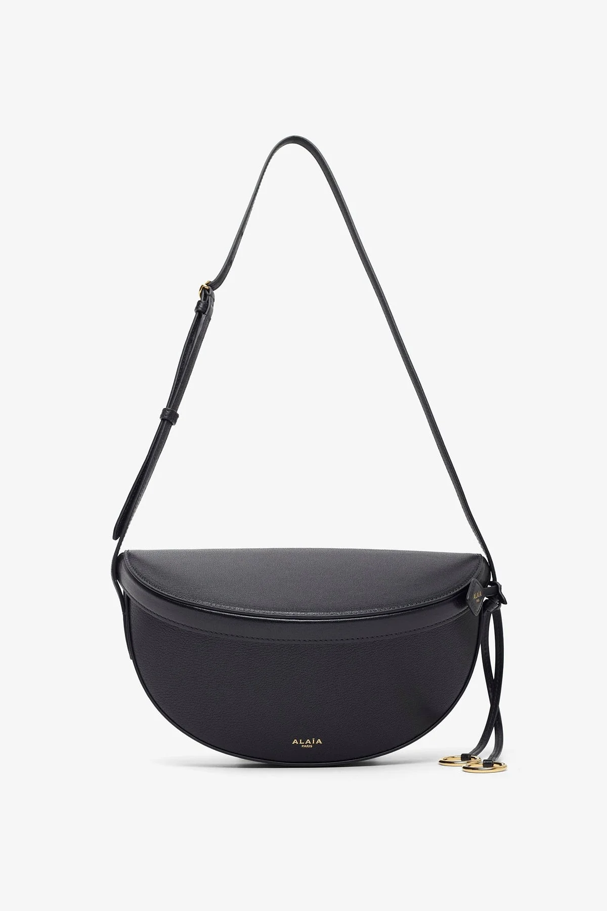 Hip east west black leather bag - 1