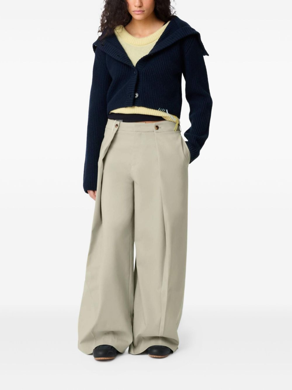 Riley pleated wide-leg trousers - 2
