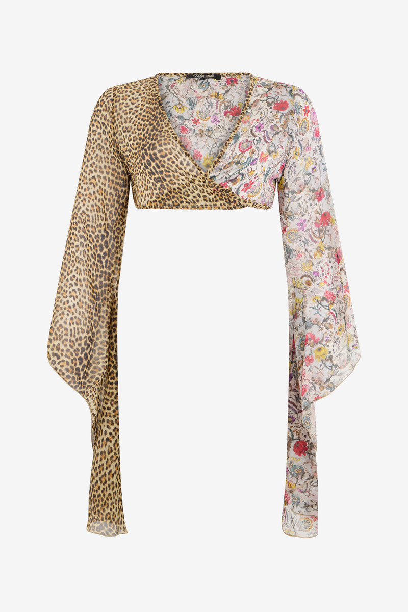 Baby Jaguar Print Silk Top 1