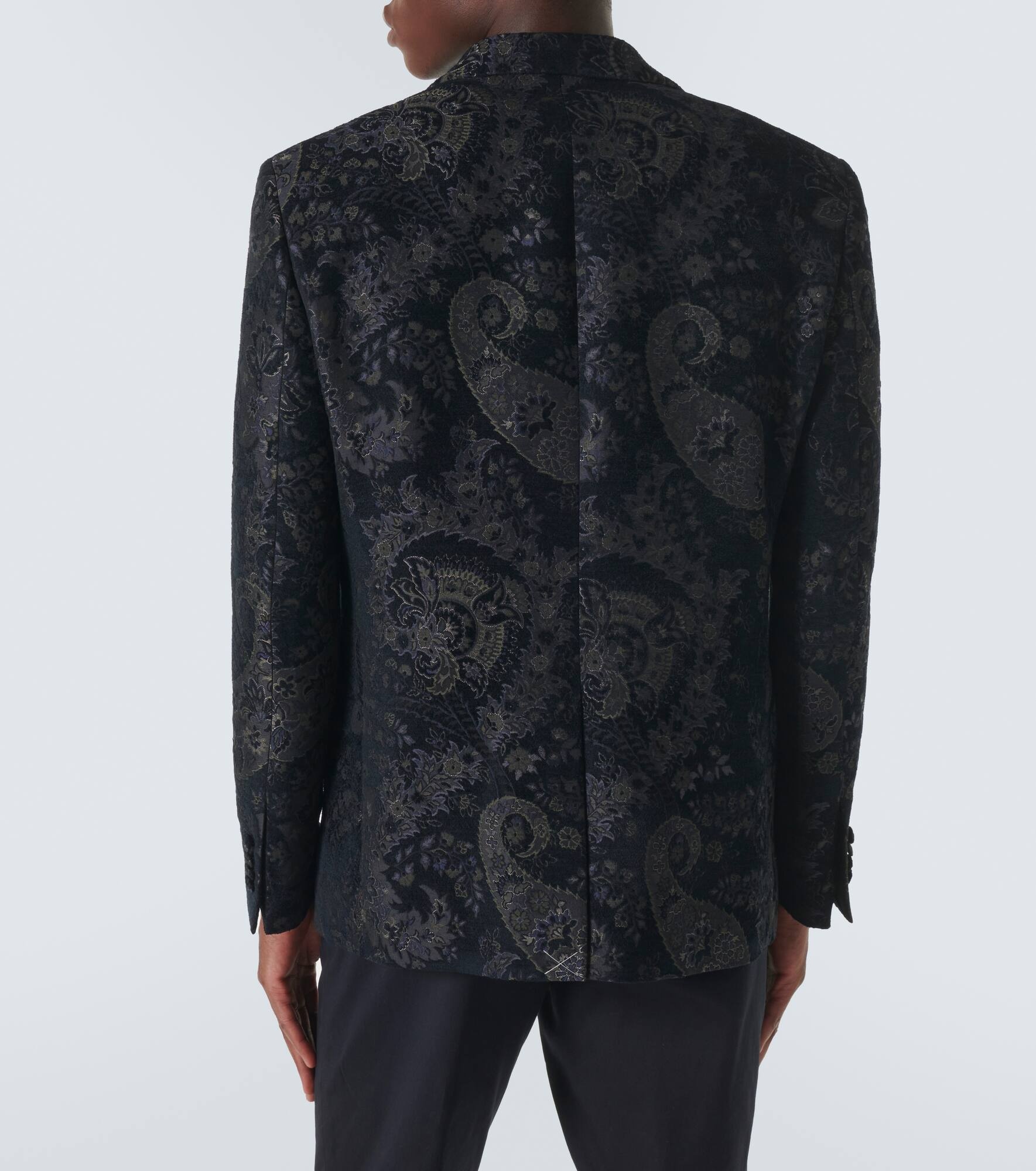 Jacquard velvet blazer - 4