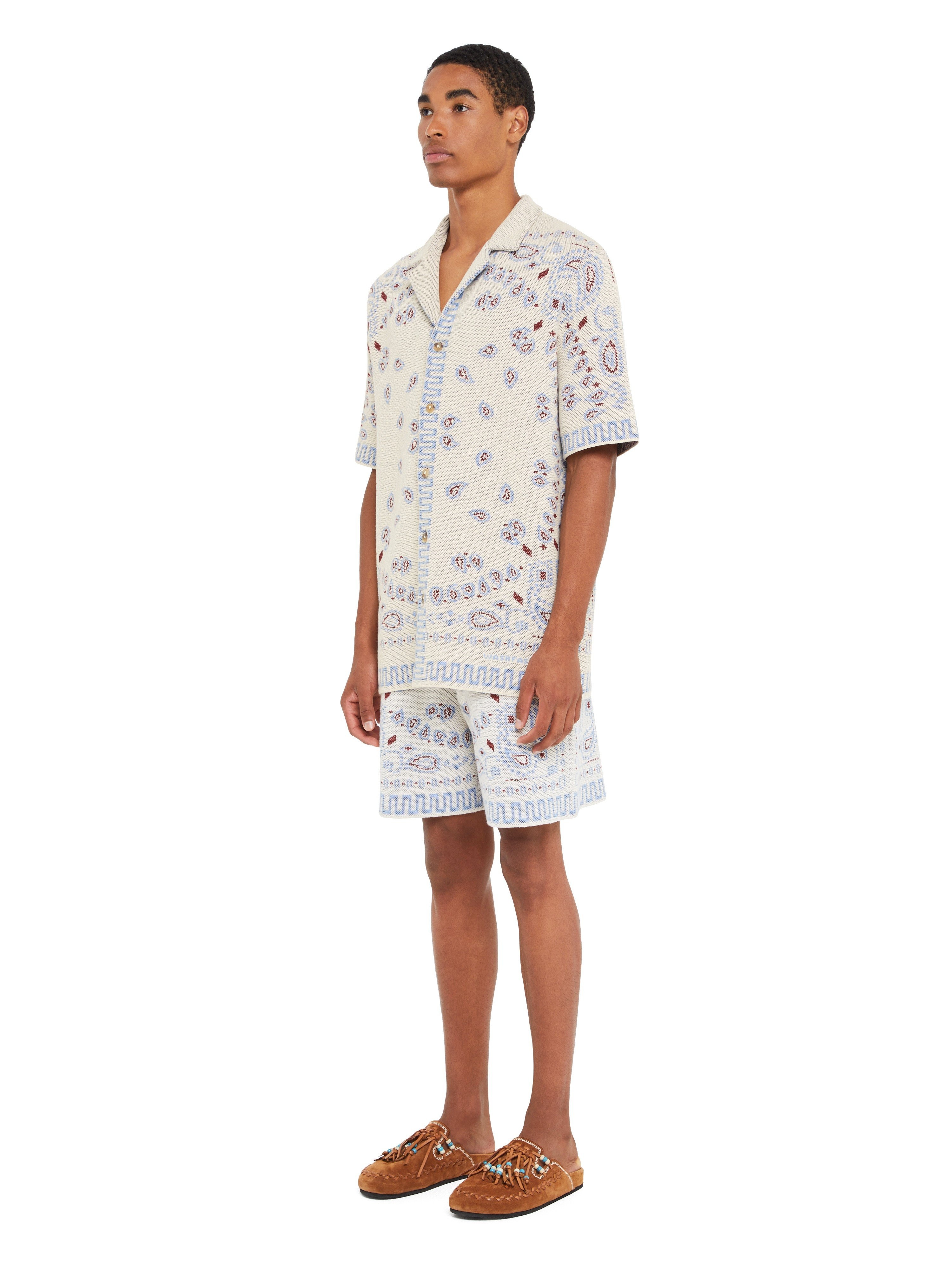 Cotton Piquet Bandana Bermuda - 5