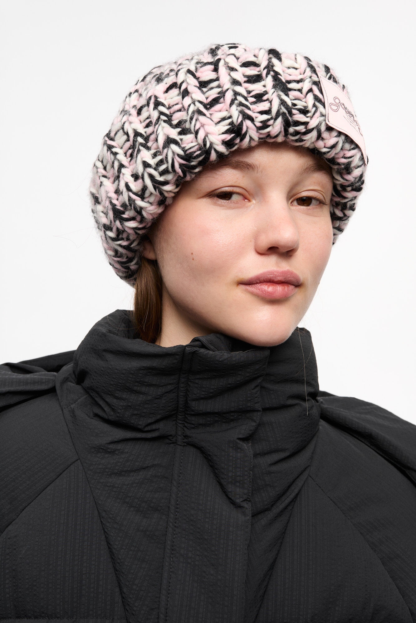 PINK WOOL HANDKNIT BEANIE - 3