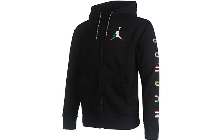 Air Jordan Zipper Cardigan Hooded Jacket Men's Black CZ5429-010 - 3