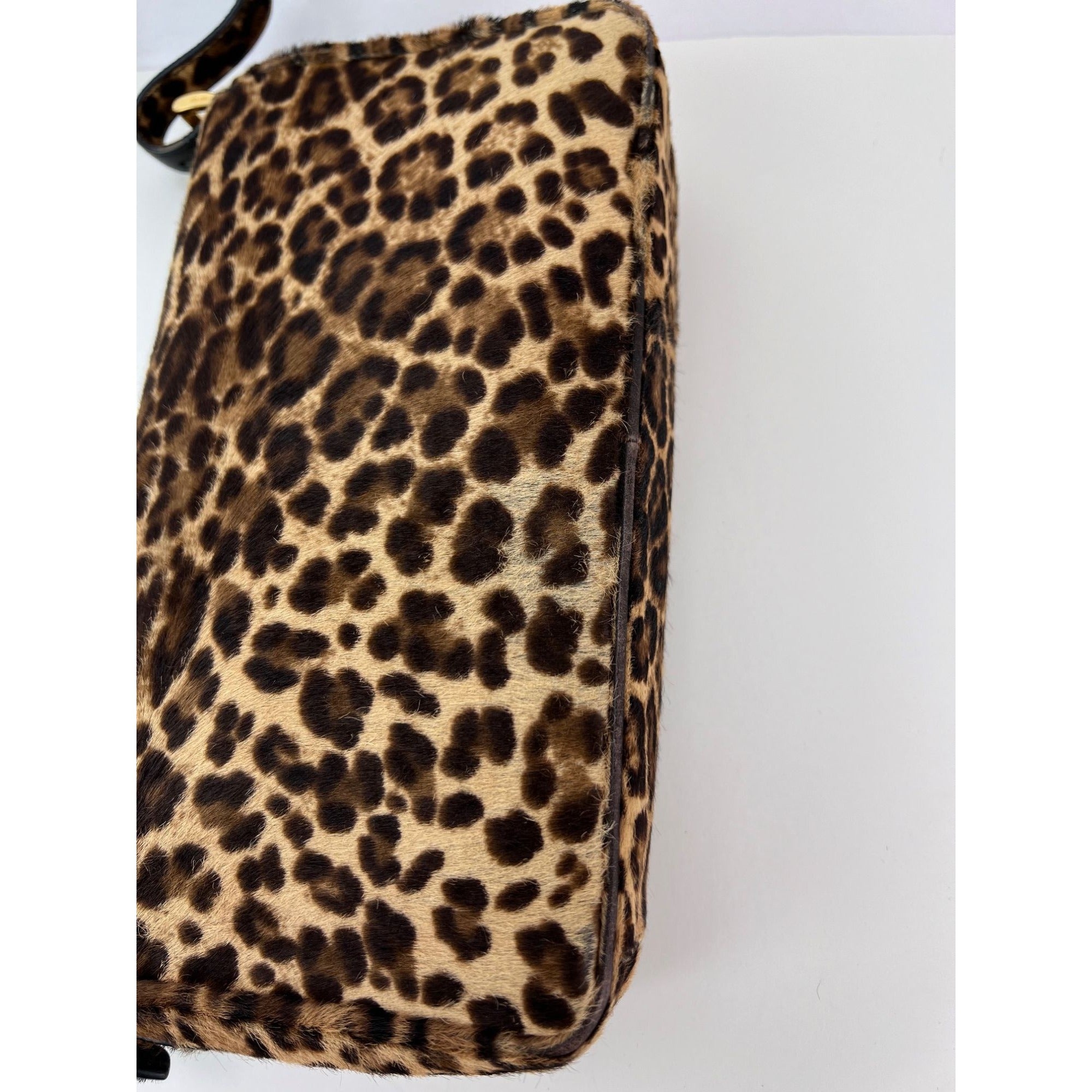 Prada Cavallino Leopard calf Hair Shoulder Bag - 19