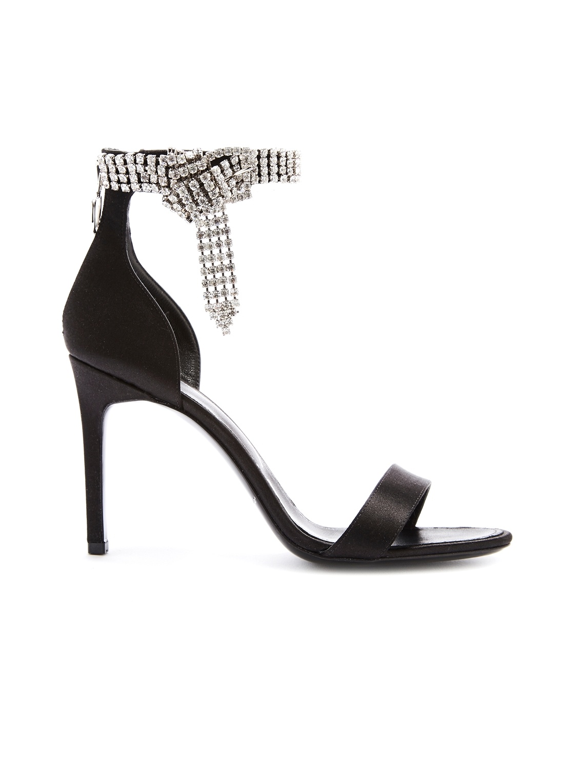 CRYSTAL AND SATIN SANDAL - 1