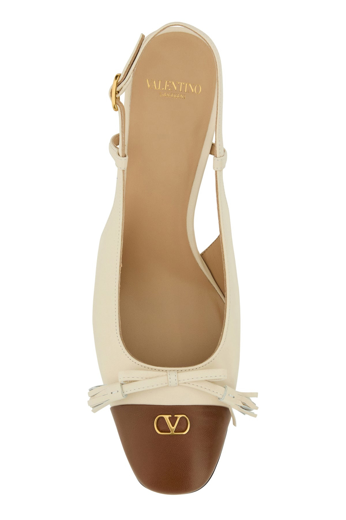 Sand leather VLogo Signature pumps - 4