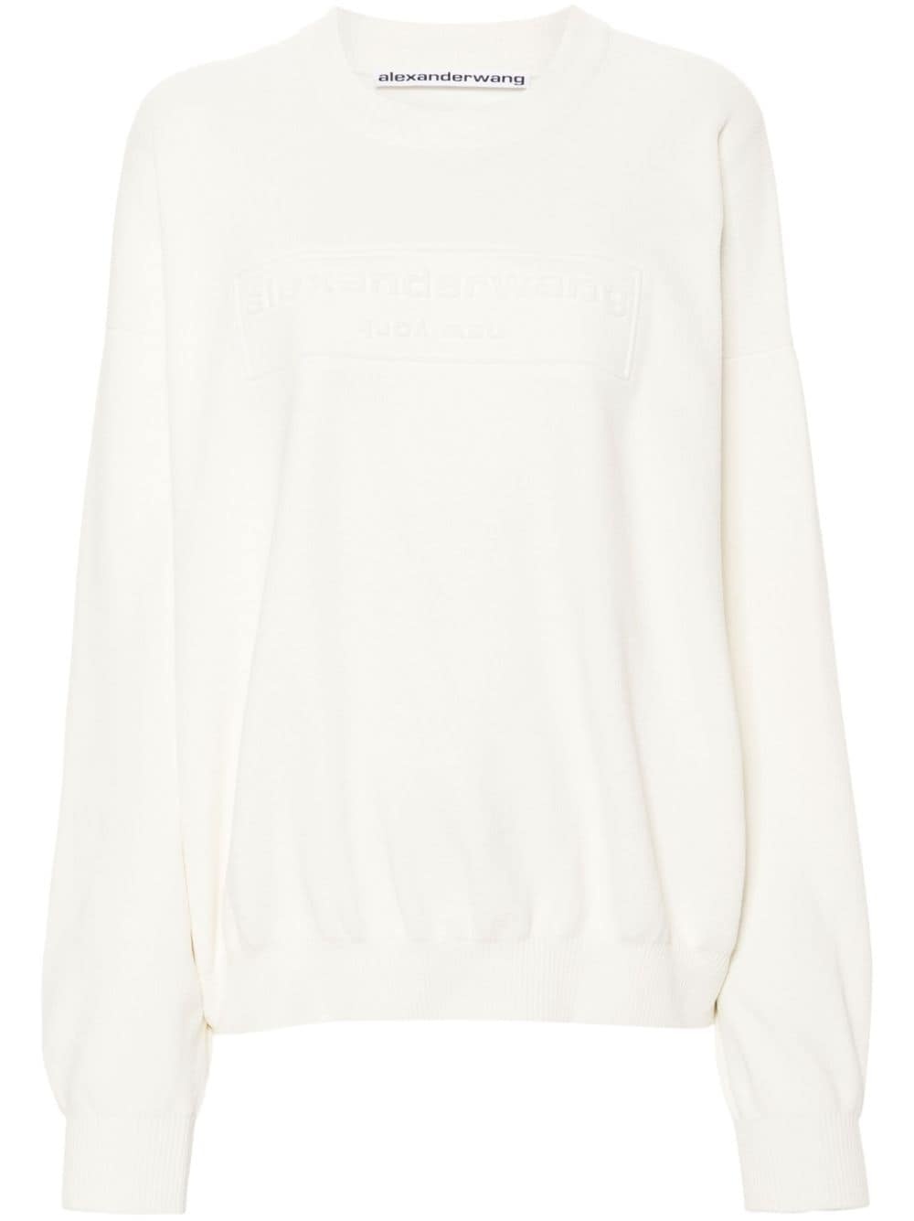 ALEXANDER WANG Women Embossed Logo Ribbed Pull Over - 1