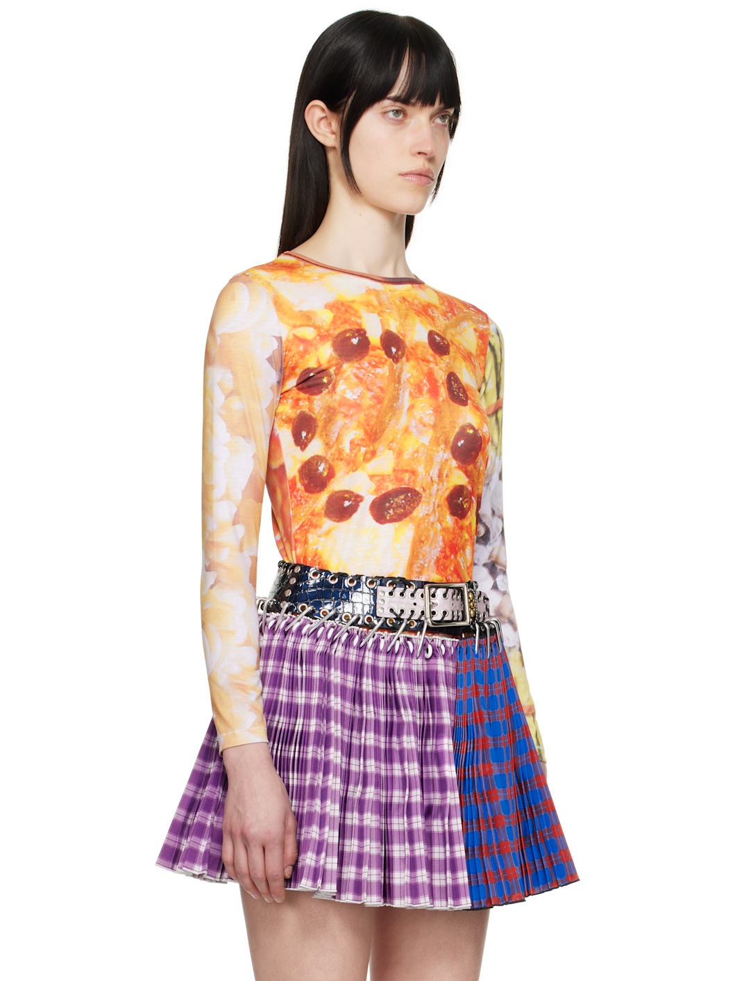 Multicolor 'Dinner's Served' Fitted Jersey T-shirt - 2