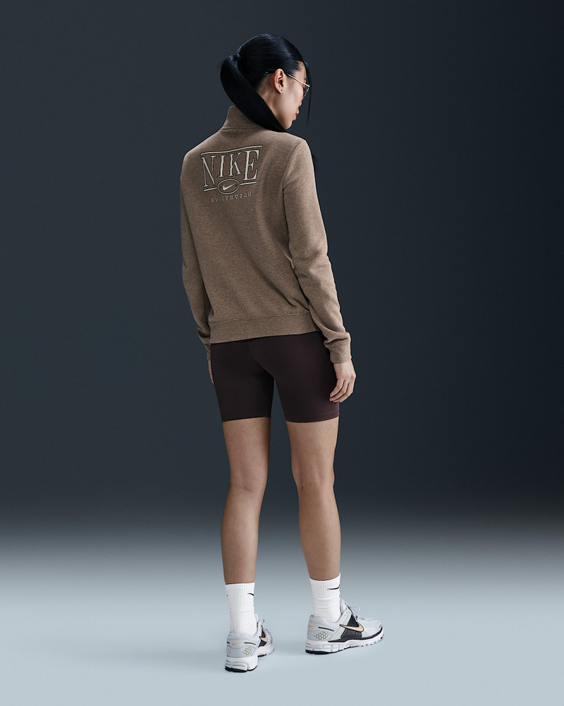 Nike Sportswear Club Fleece Women's Mock-Neck 1/2-Zip Graphic Top 5