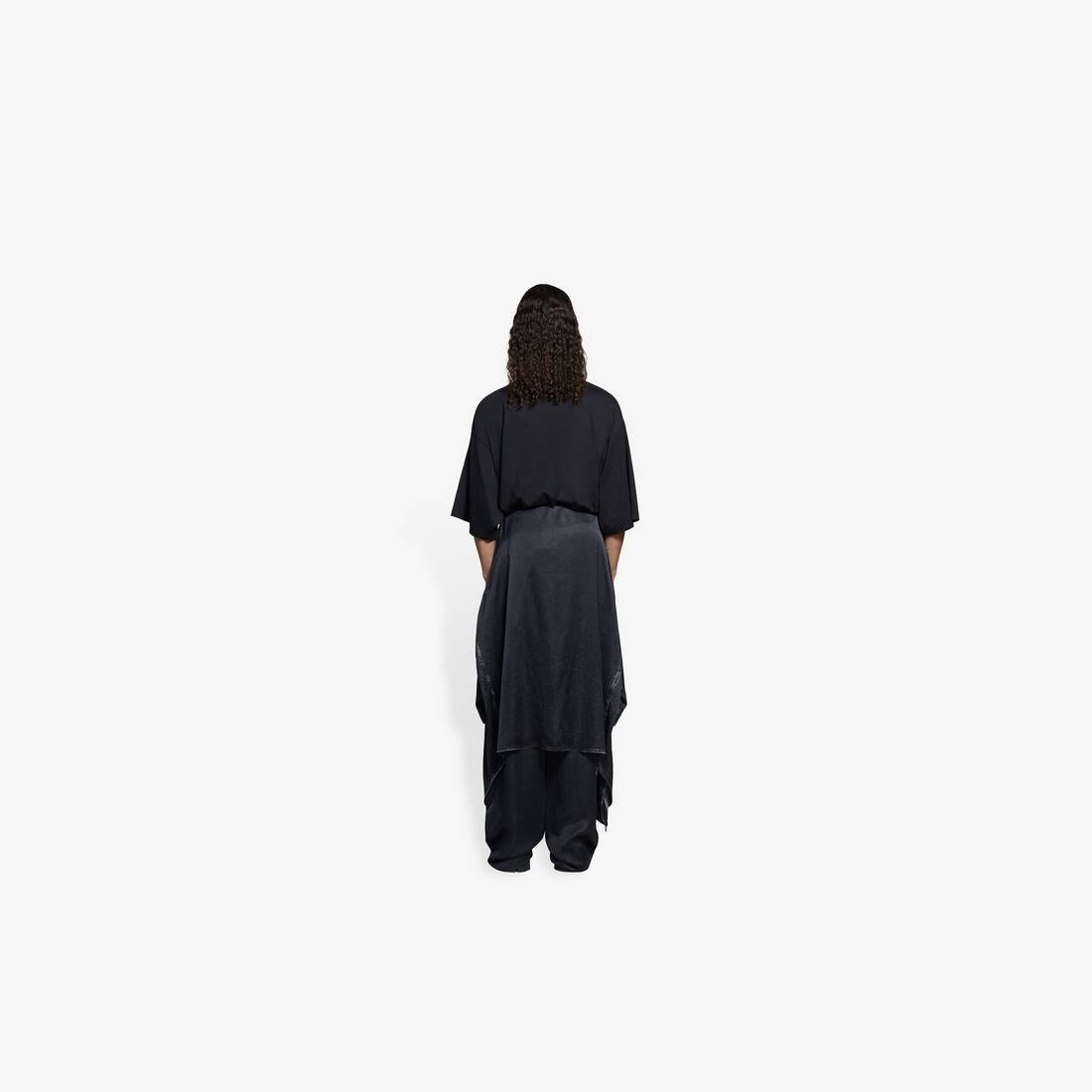 Trompe-l'œil Knotted Pants in Charcoal - 5