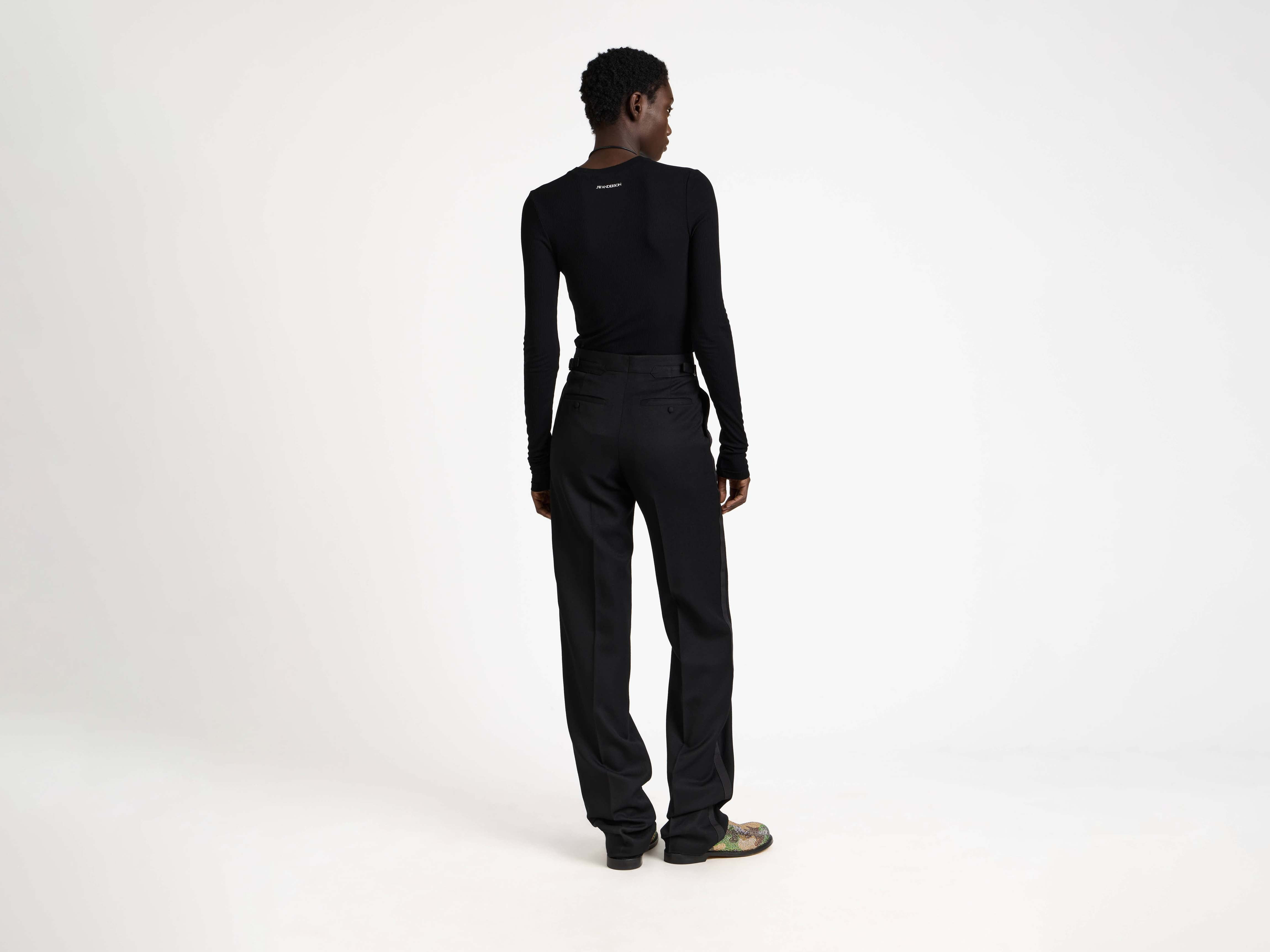 TAILORED TUXEDO TROUSERS IN BLACK - 4