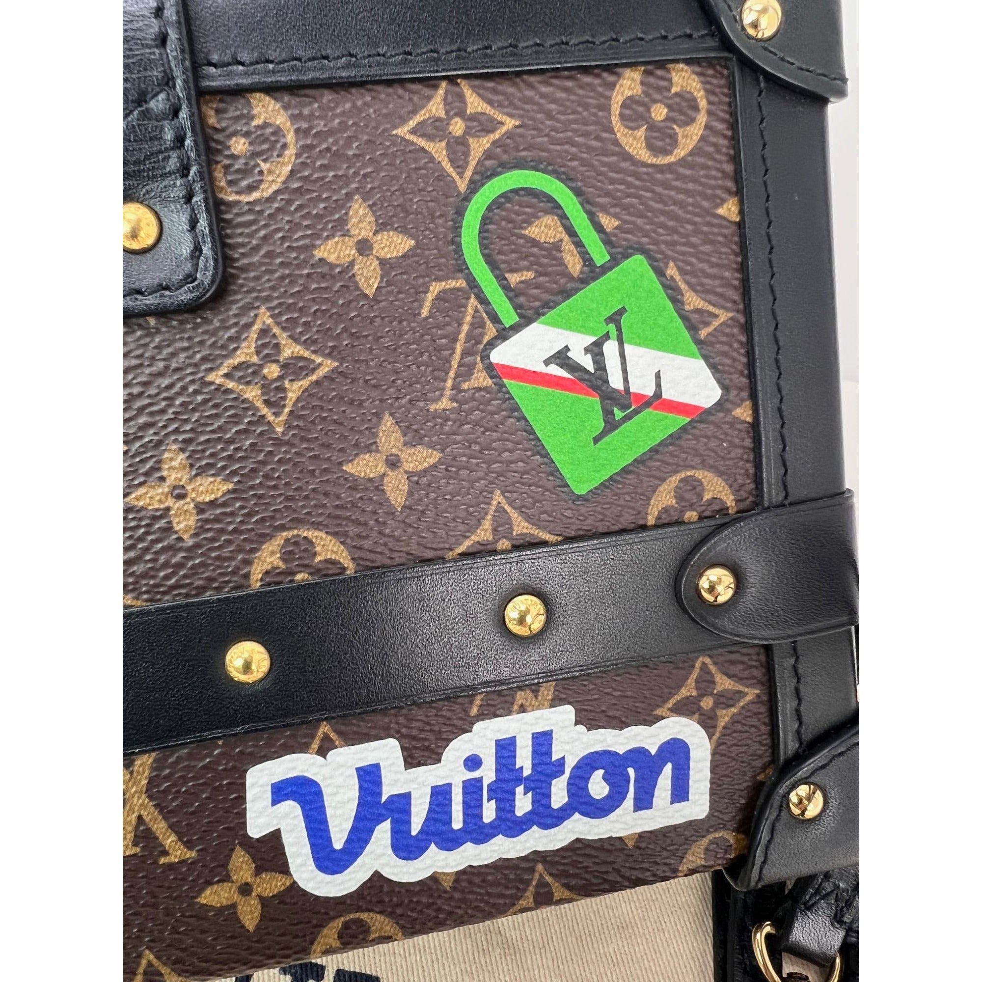 Louis Vuitton Petite Malle Patches Monogram Crossbody Clutch Bag Limited Edition RARE - 12