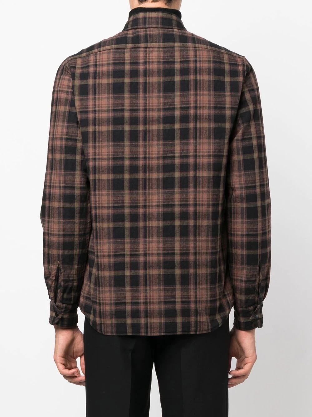 long-sleeve plaid shirt - 4