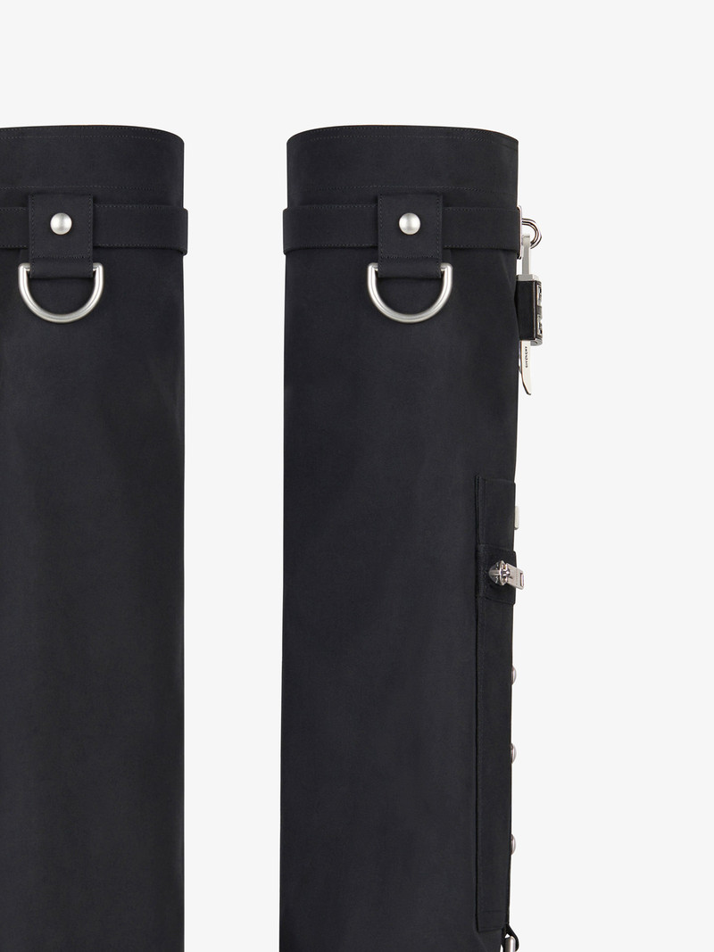 SHARK LOCK COWBOY BOOTS WITH POCKET AND BUCKLES 5