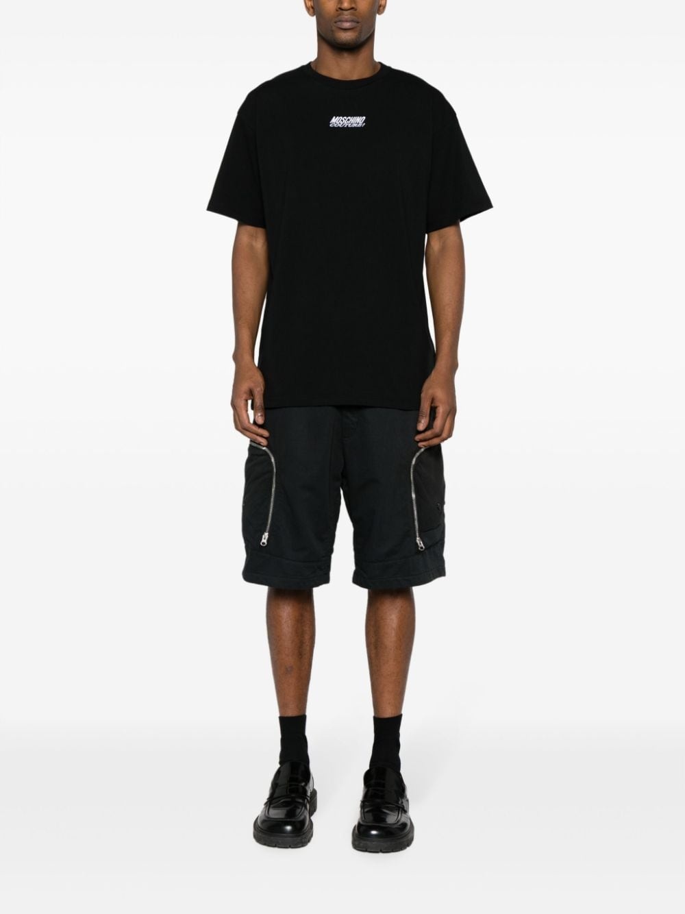 logo-embroidered cotton T-shirt - 2
