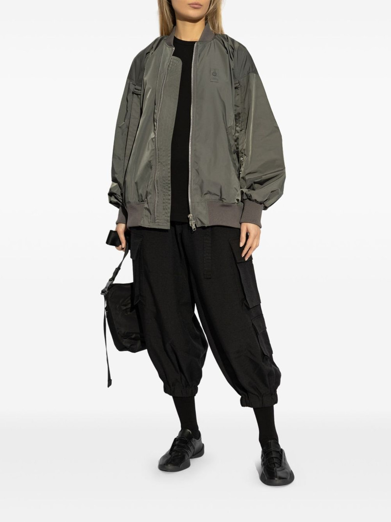 Yohji Yamamoto logo-patch bomber jacket outlook