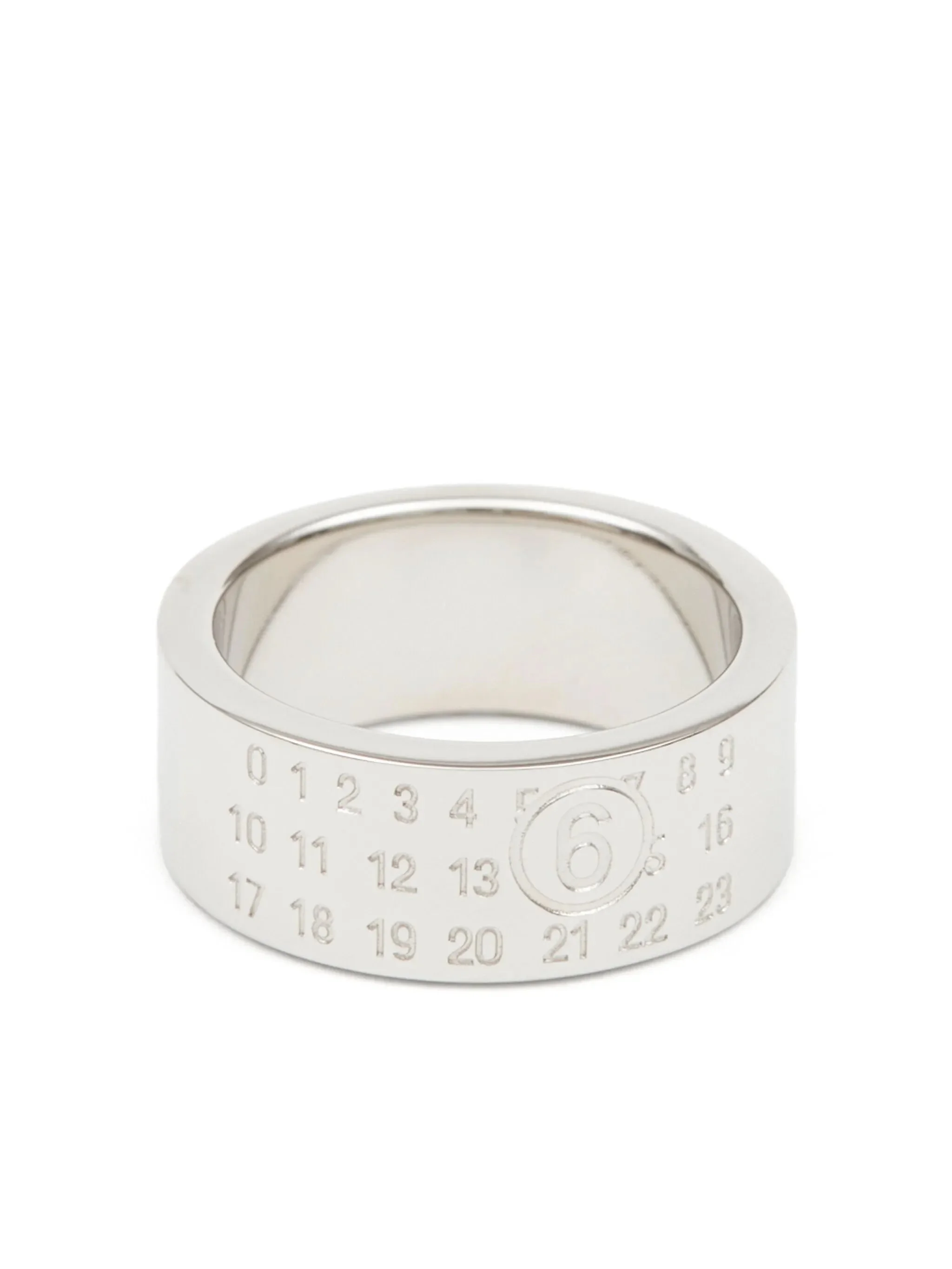 Mm6 Maison Margiela Numeric Engraved Polished Ring - 1