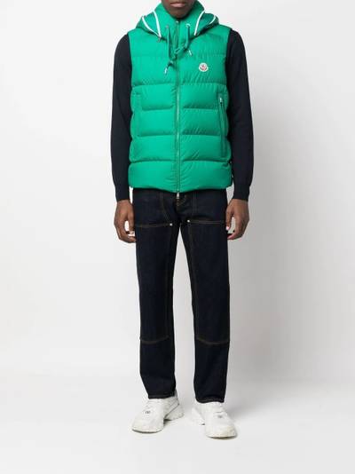 Moncler padded logo-patch detail gilet outlook