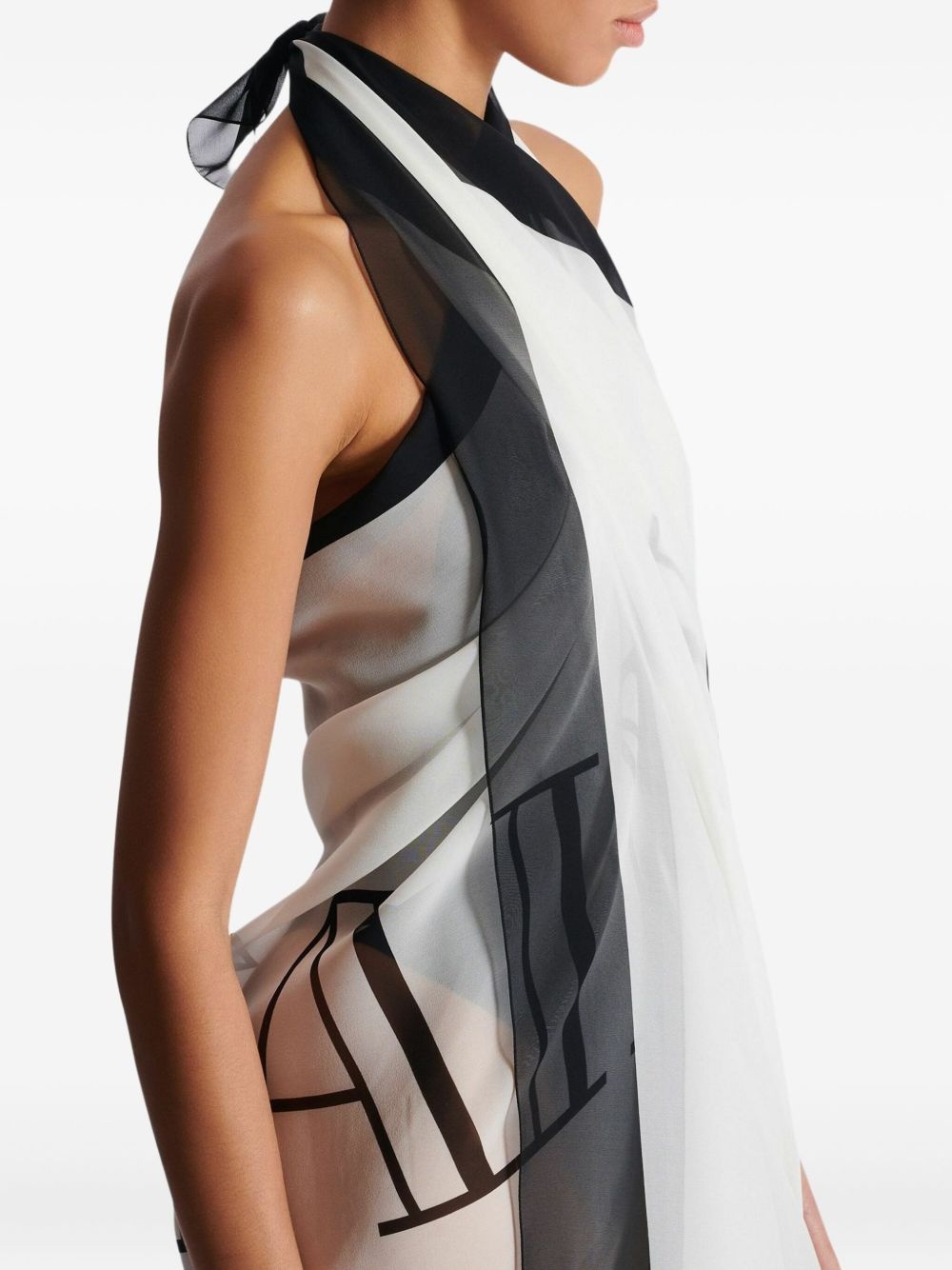 Balmain Couture-print cover-up - 7