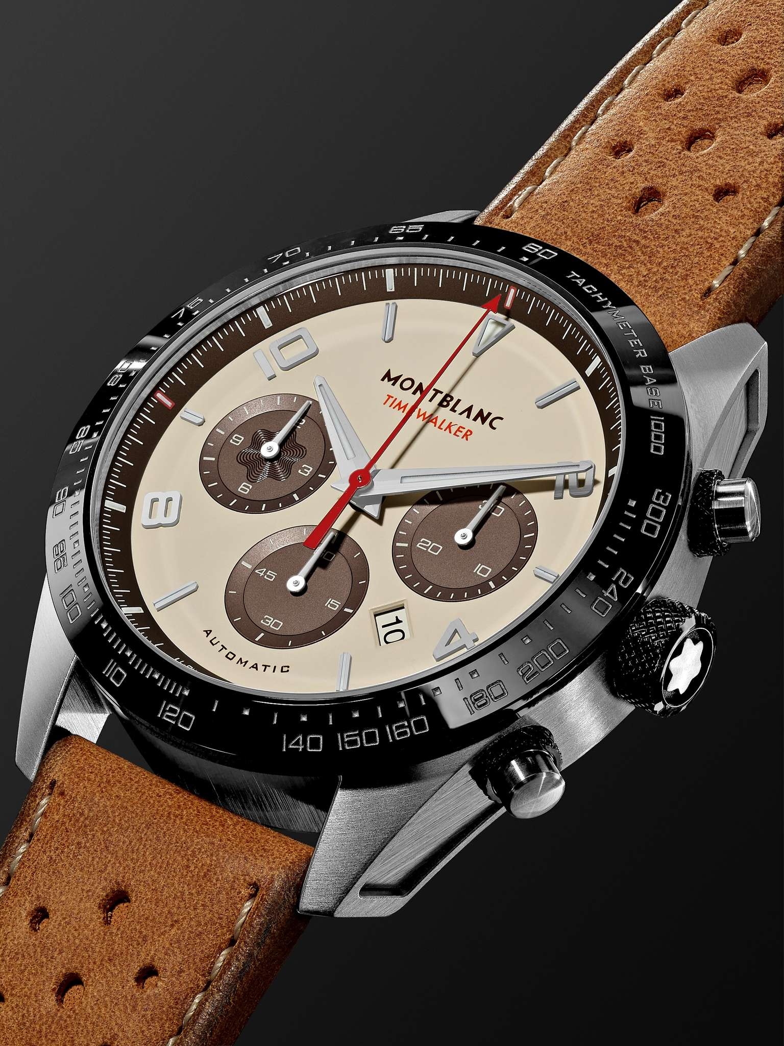 TimeWalker Manufacture Limited Edition Automatic Chronograph 43mm Stainless Steel, Ceramic and Leath - 4