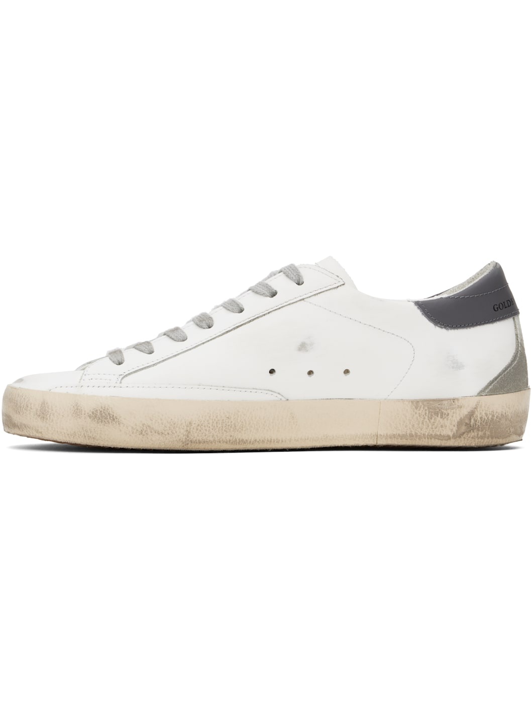 White & Gray Super-Star Classic Sneakers - 3