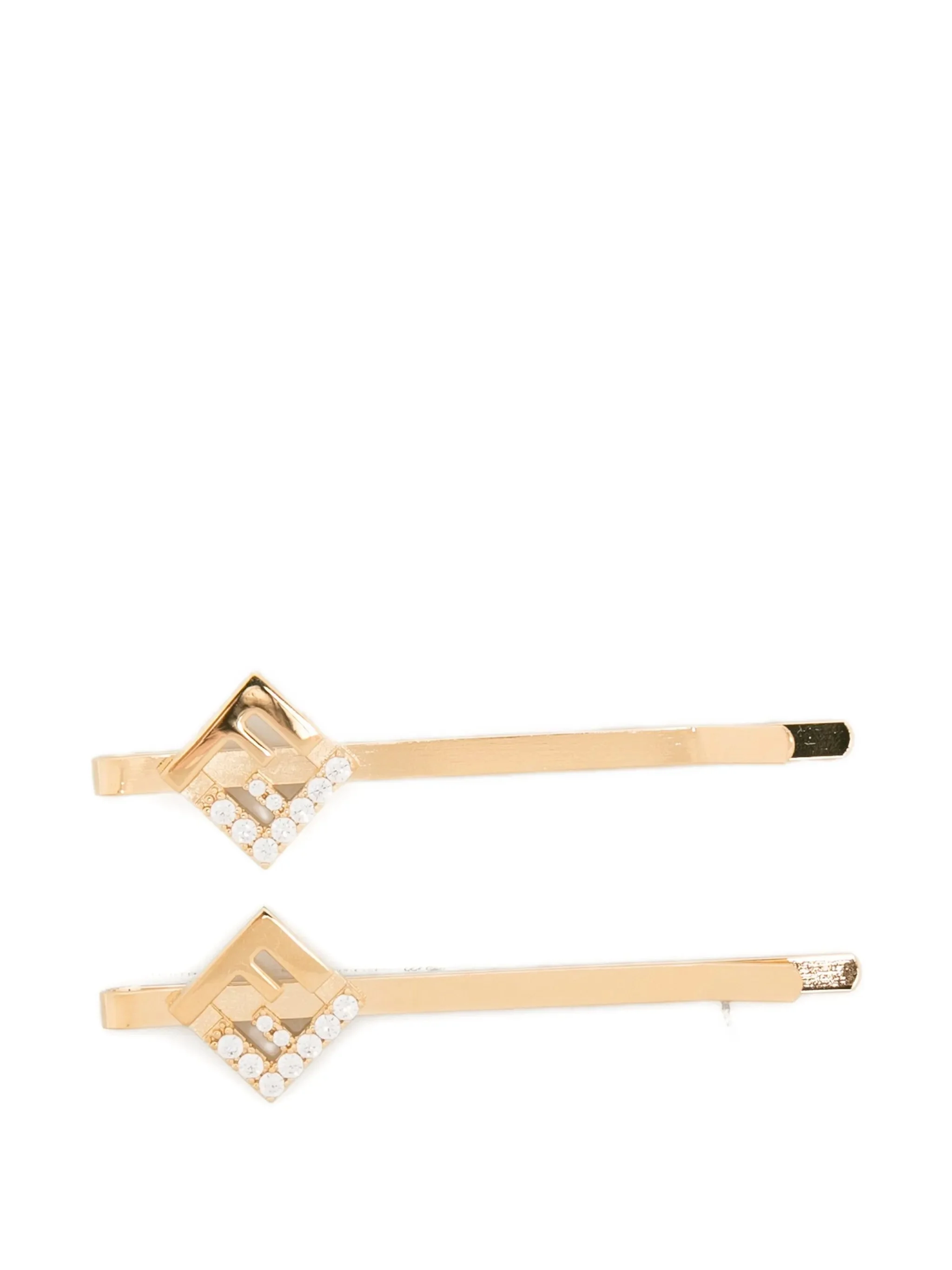 Fendi FF Crystal-embellished Hair Clips (set Of Two) - 1