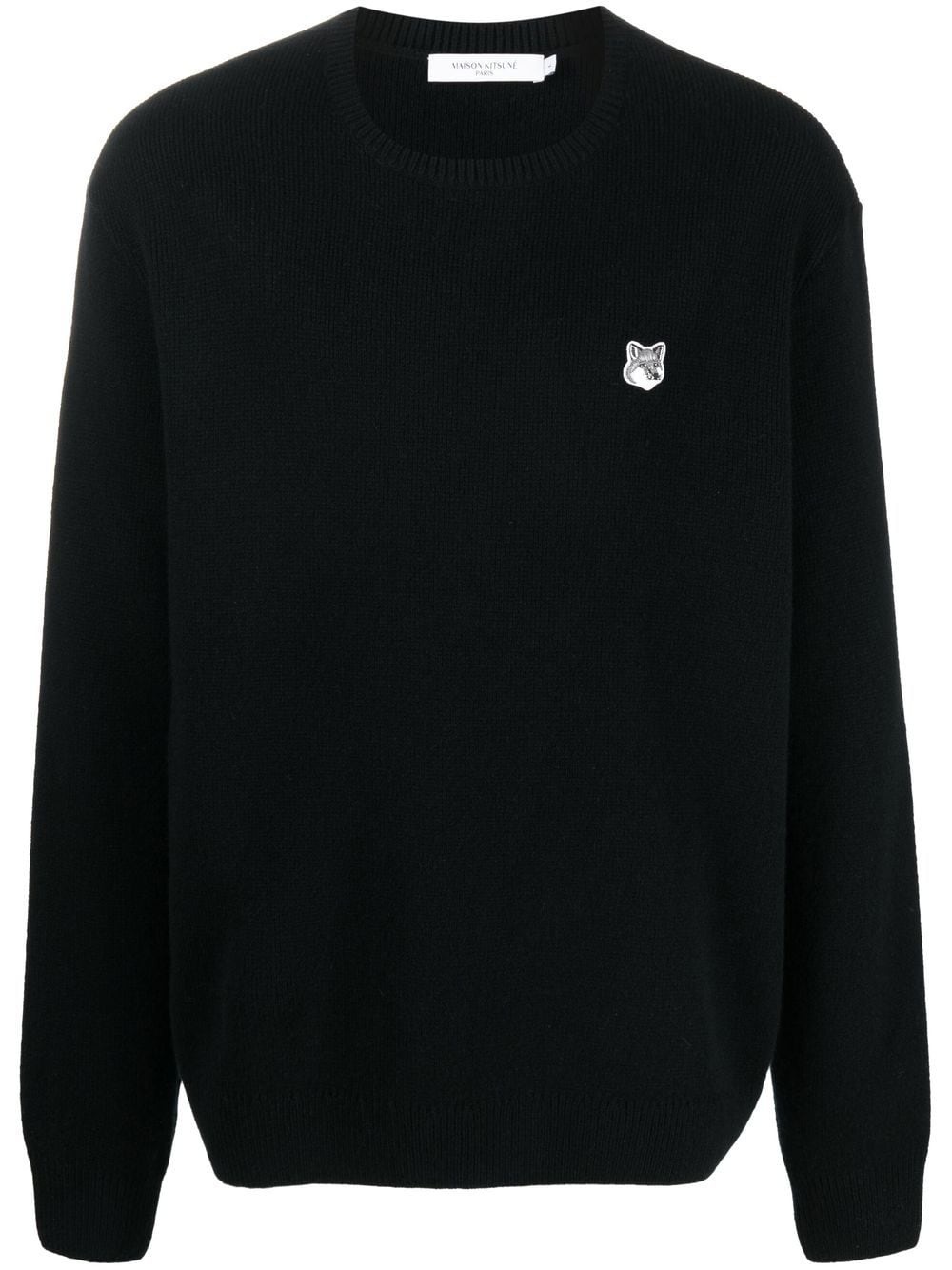 logo-patch crew-neck jumper - 1