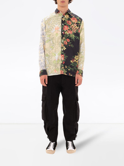 JW Anderson panelled floral print shirt outlook