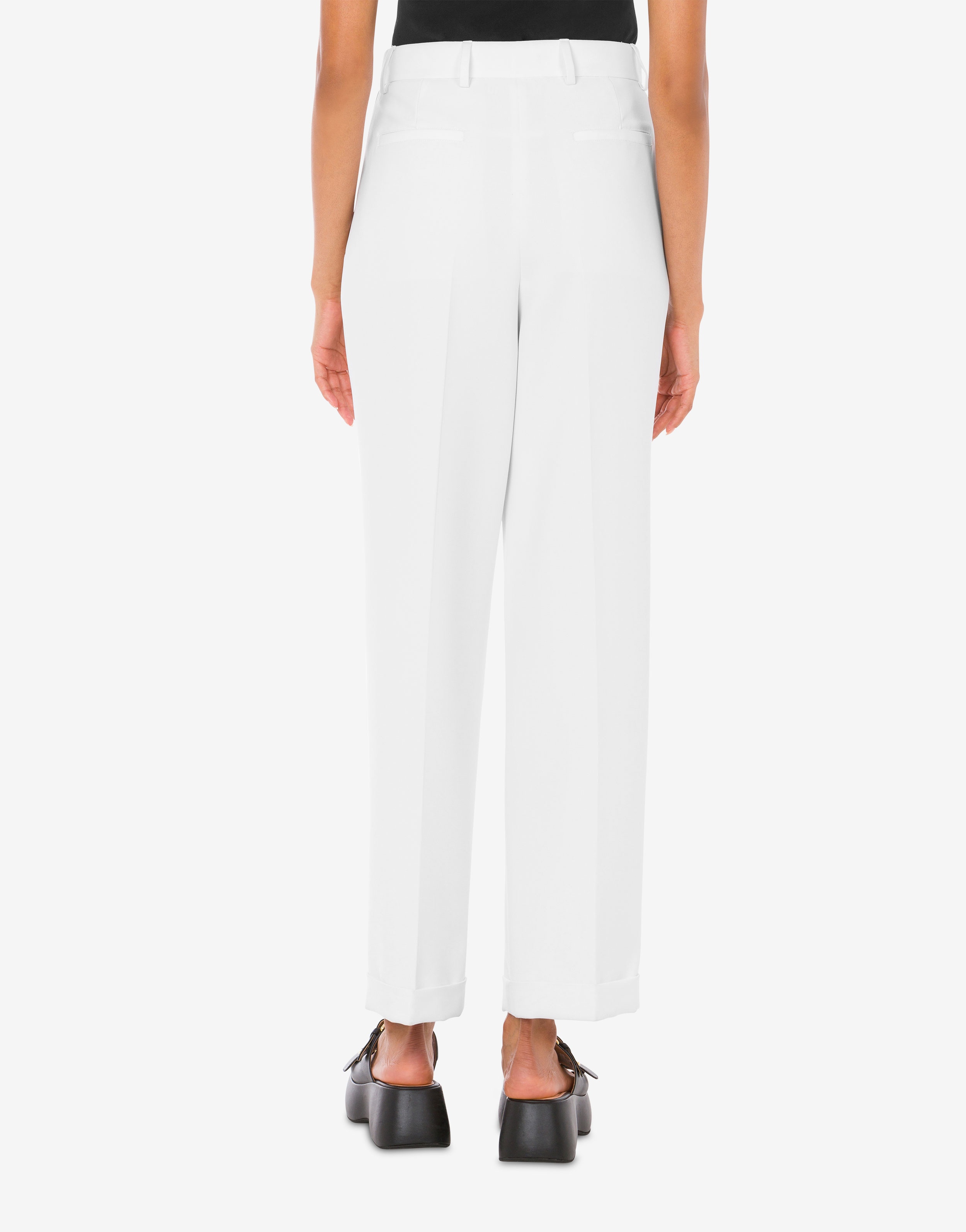 HEART LOCK STRETCH CRÊPE TROUSERS - 3