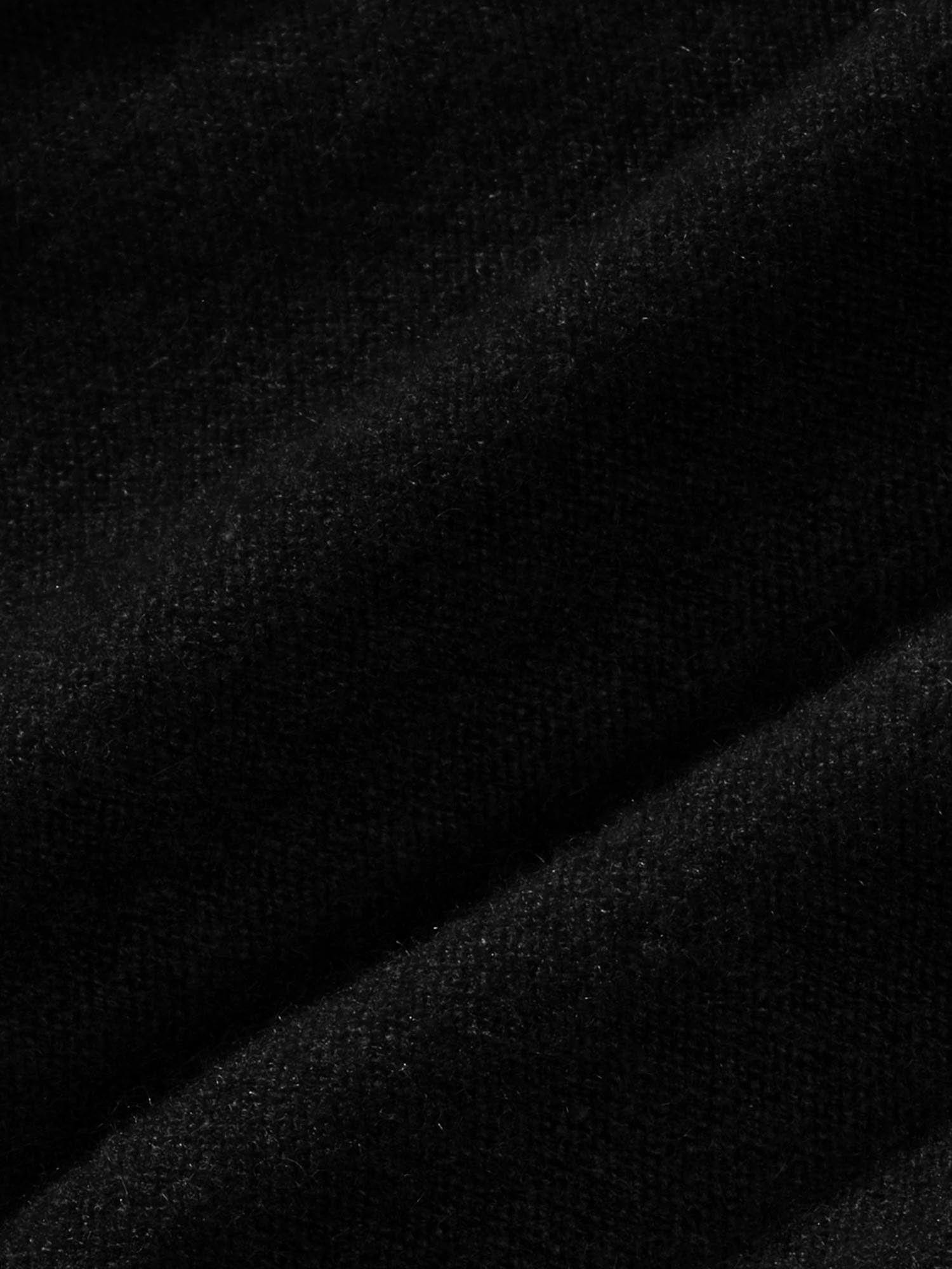 Archive Mens Recycled Cashmere Loose Track Pants - Black - 4