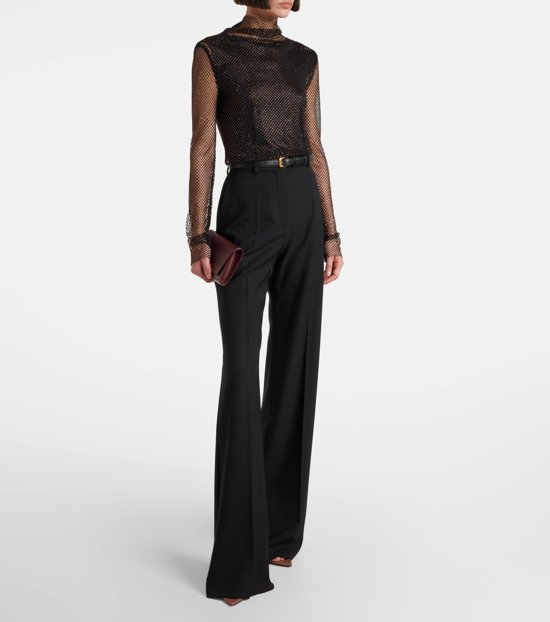 Gerarda embellished mesh top - 2