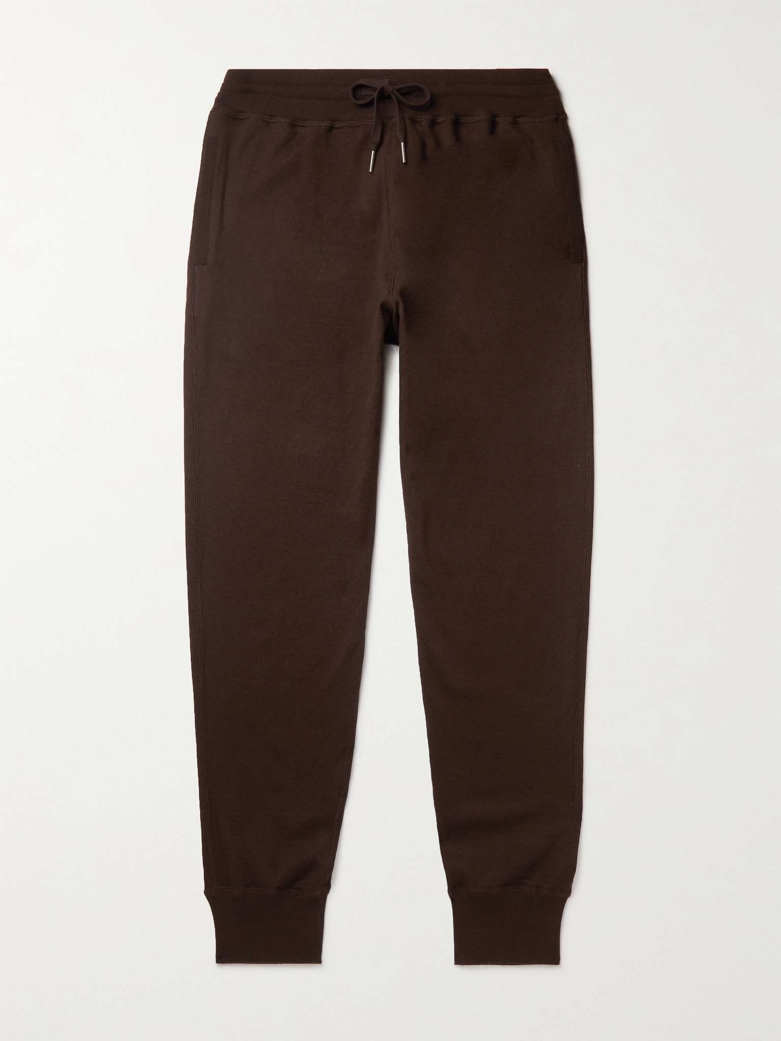 Slim-Fit Tapered Cotton, Silk and Cashmere-Blend Sweatpants - 1