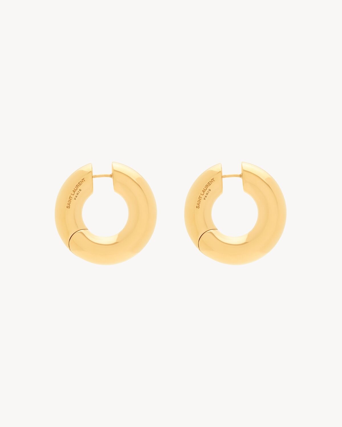 TUBE HOOP EARRINGS IN METAL - 1