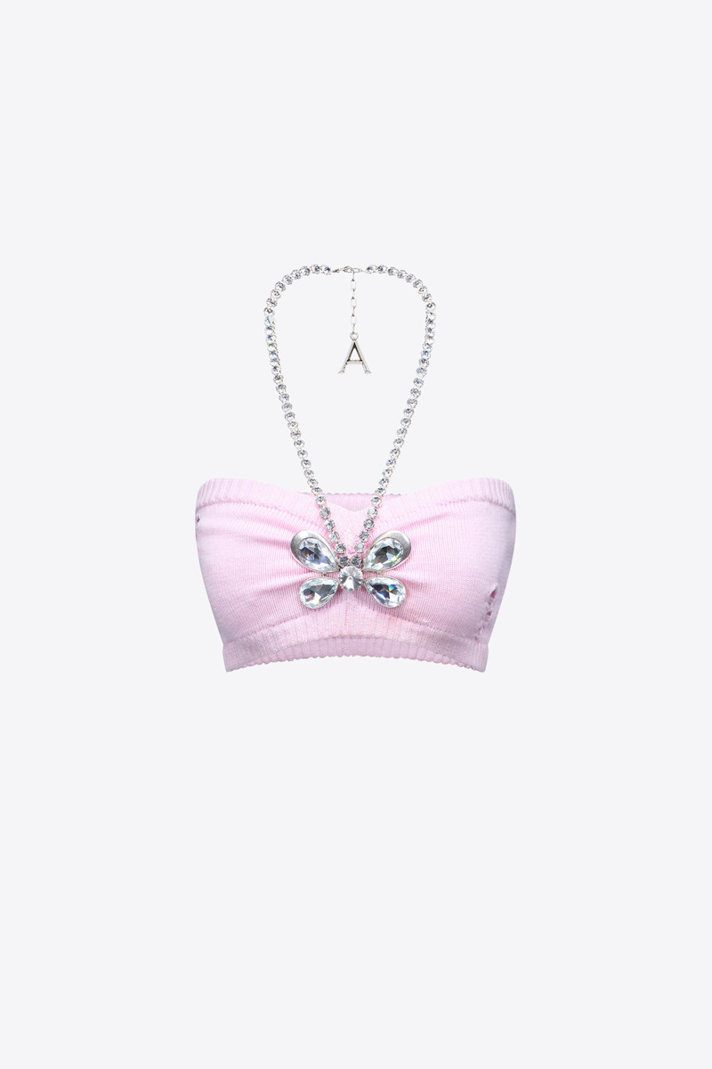 CRYSTAL BUTTERFLY KNIT BANDEAU - 1