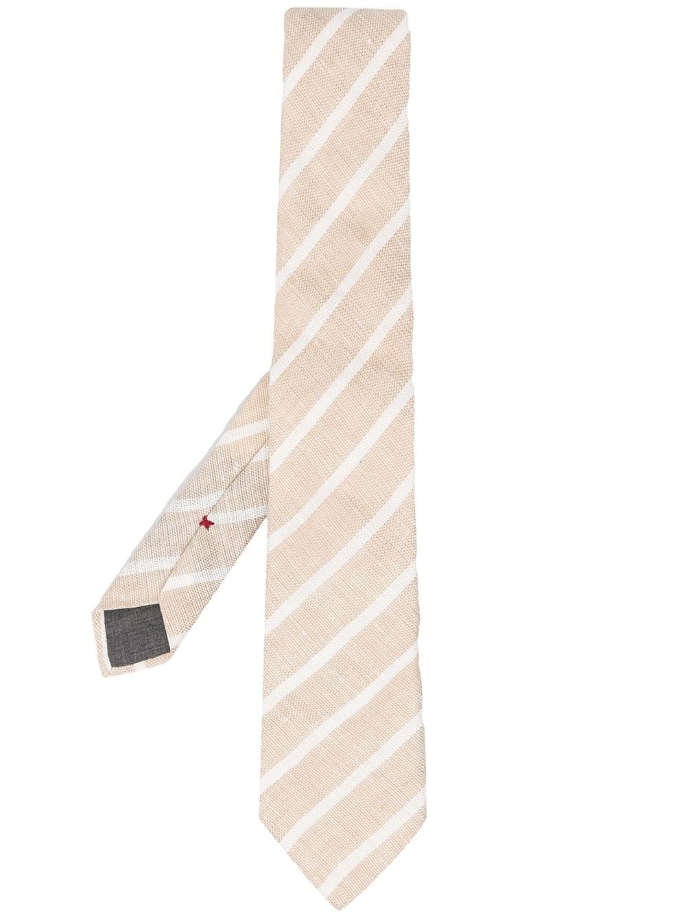 striped-print pointed tie - 1