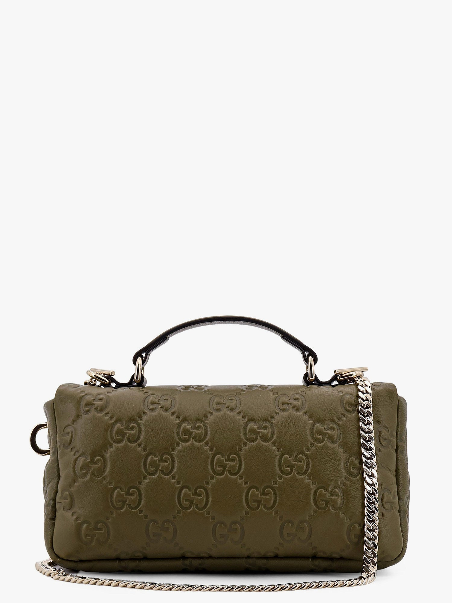 Gucci Mini Gg Milano Leather Handbag With All-Over Gg Motif - 3