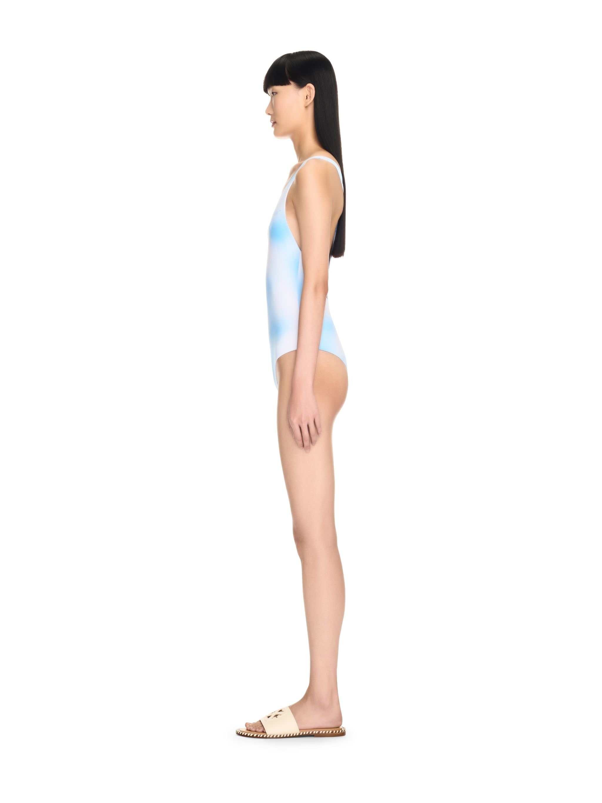 Gradient One Shoulder Swim Suit - 3