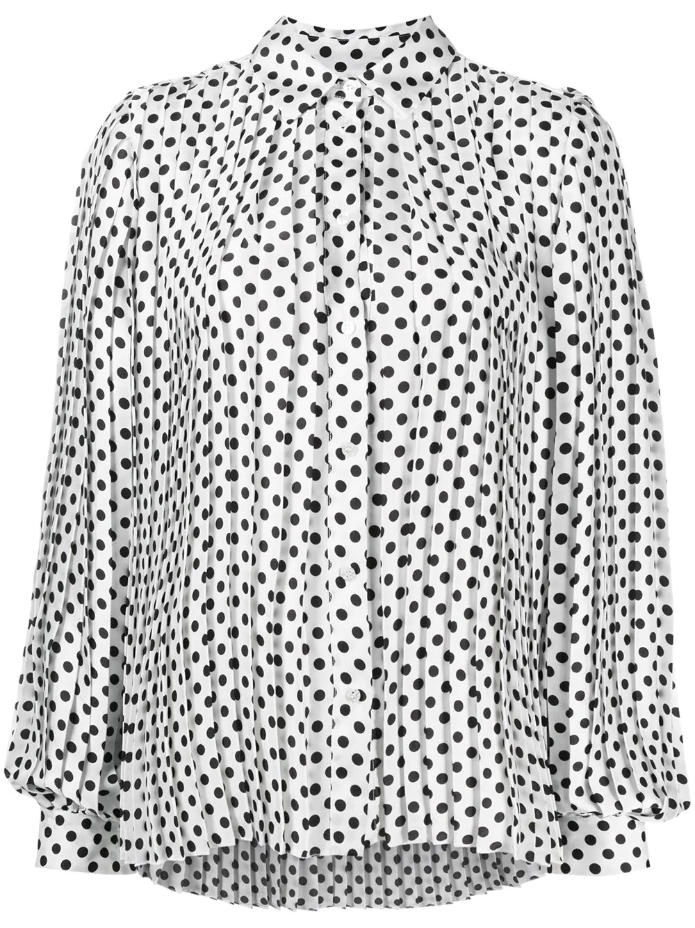 polka-dot pleated shirt - 1