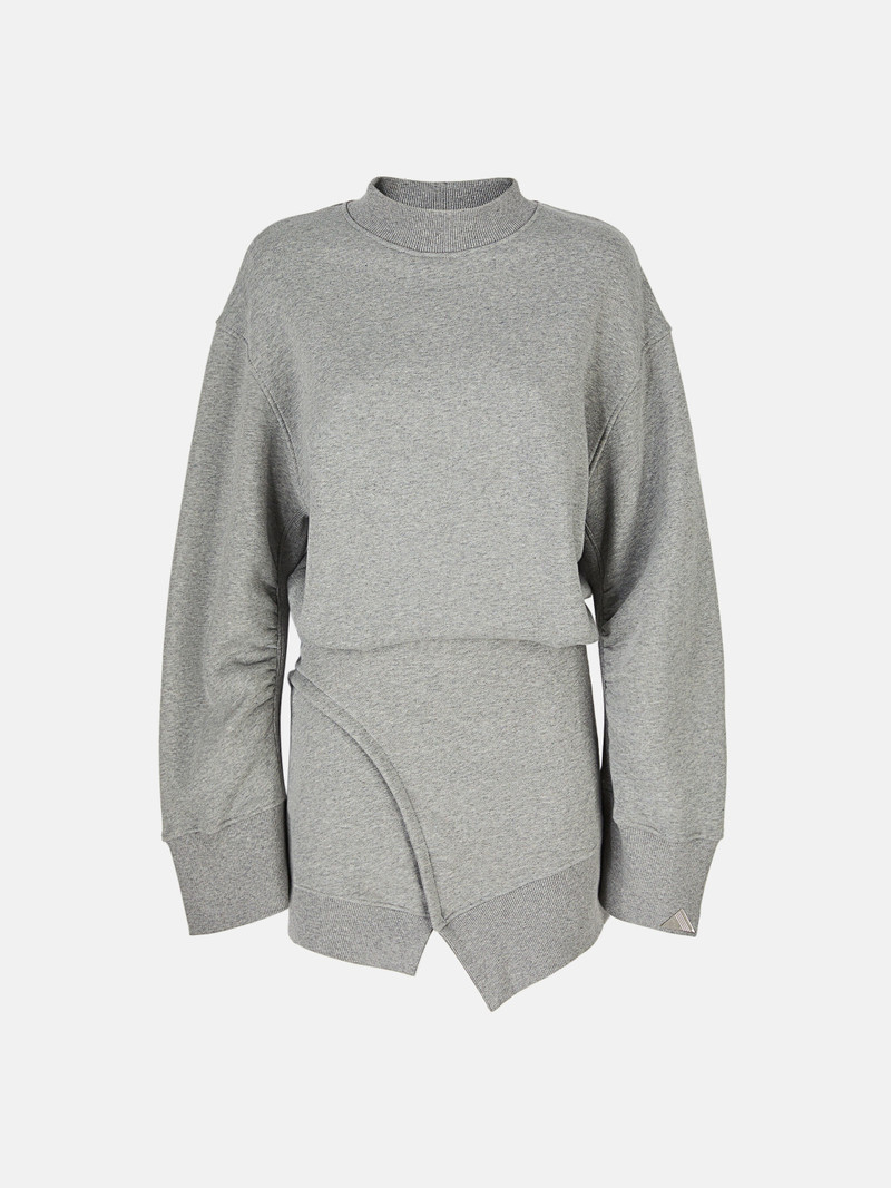 ''IVORY'' MELANGE GREY MINI DRESS 1