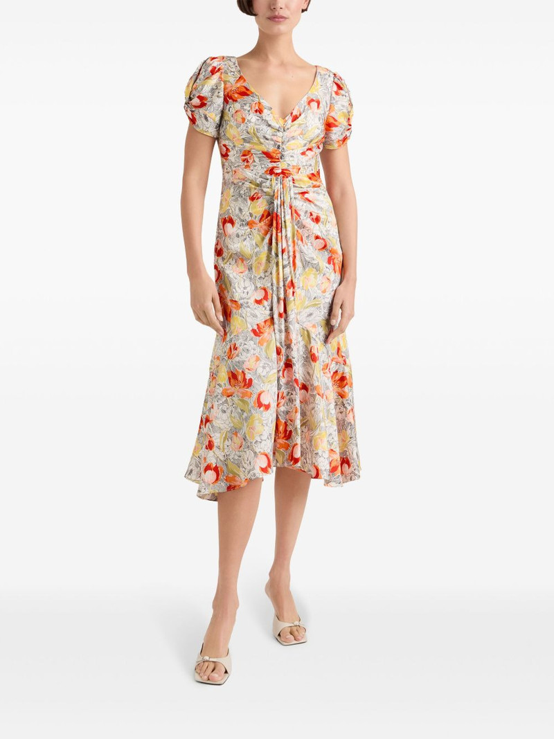 Cinq à Sept Walker floral-print midi dress outlook