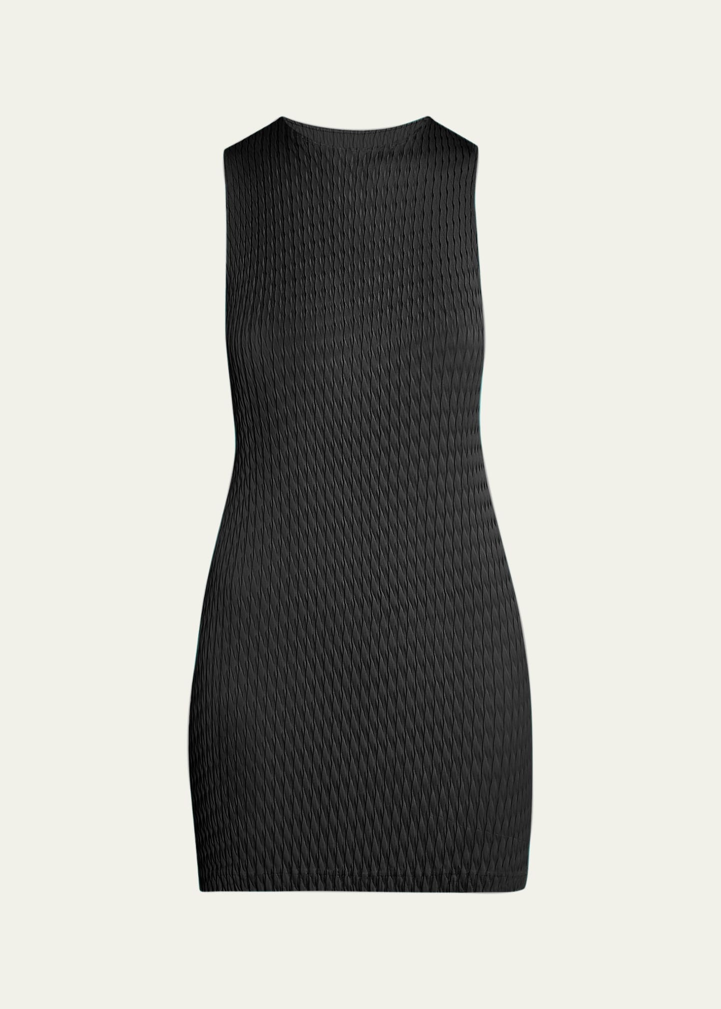 Sleek Pleats Short Dress - 1
